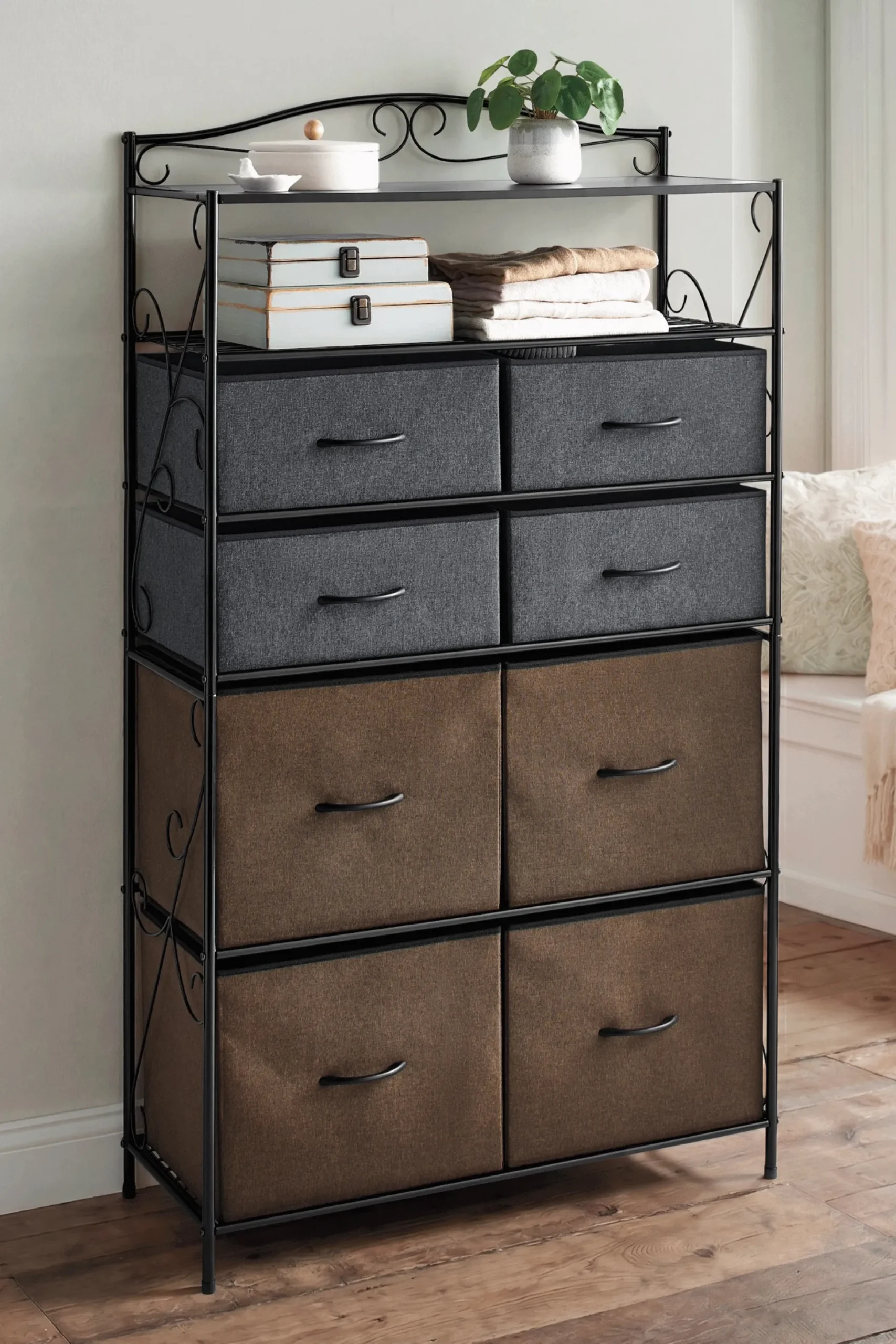 Metal Scroll Closet Organization