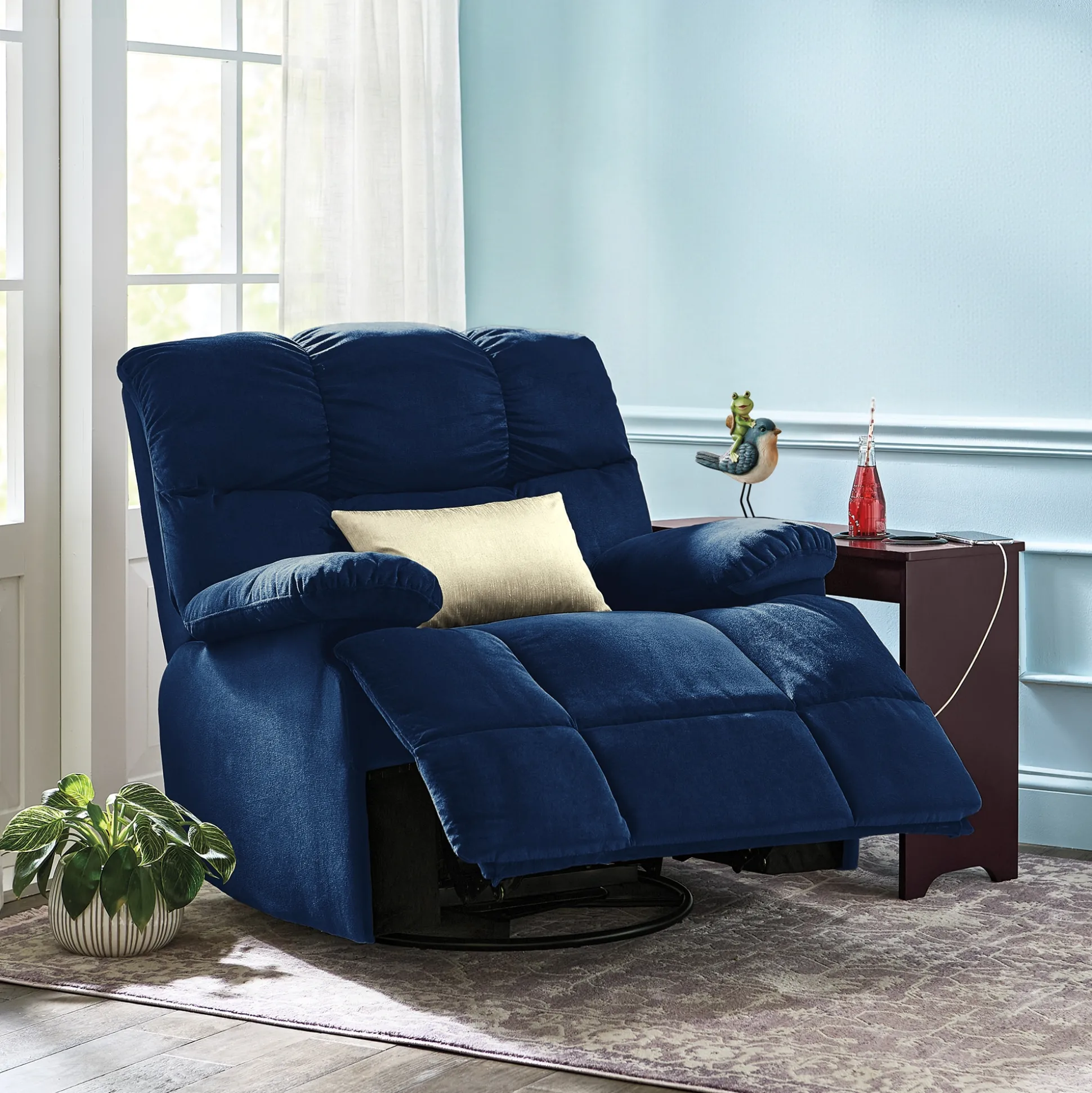 Microfiber Swivel Rocker Recliner