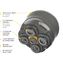 Microtouch Titanium Rechargeable Head Shaver