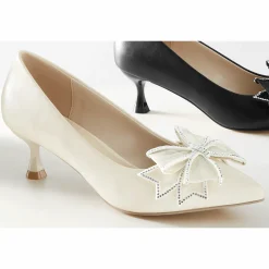 Midnight Velvet Double-Bow Pump