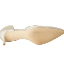 Midnight Velvet Lace-Toe Glitter-Back Pump for Women