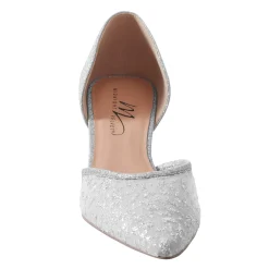 Midnight Velvet Lace-Toe Glitter-Back Pump for Women