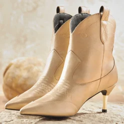 Midnight Velvet Metallic Western Bootie