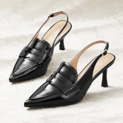 Midnight Velvet Penny Slingback