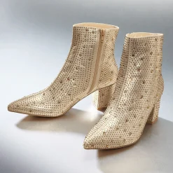 Midnight Velvet Rhinestone Bootie