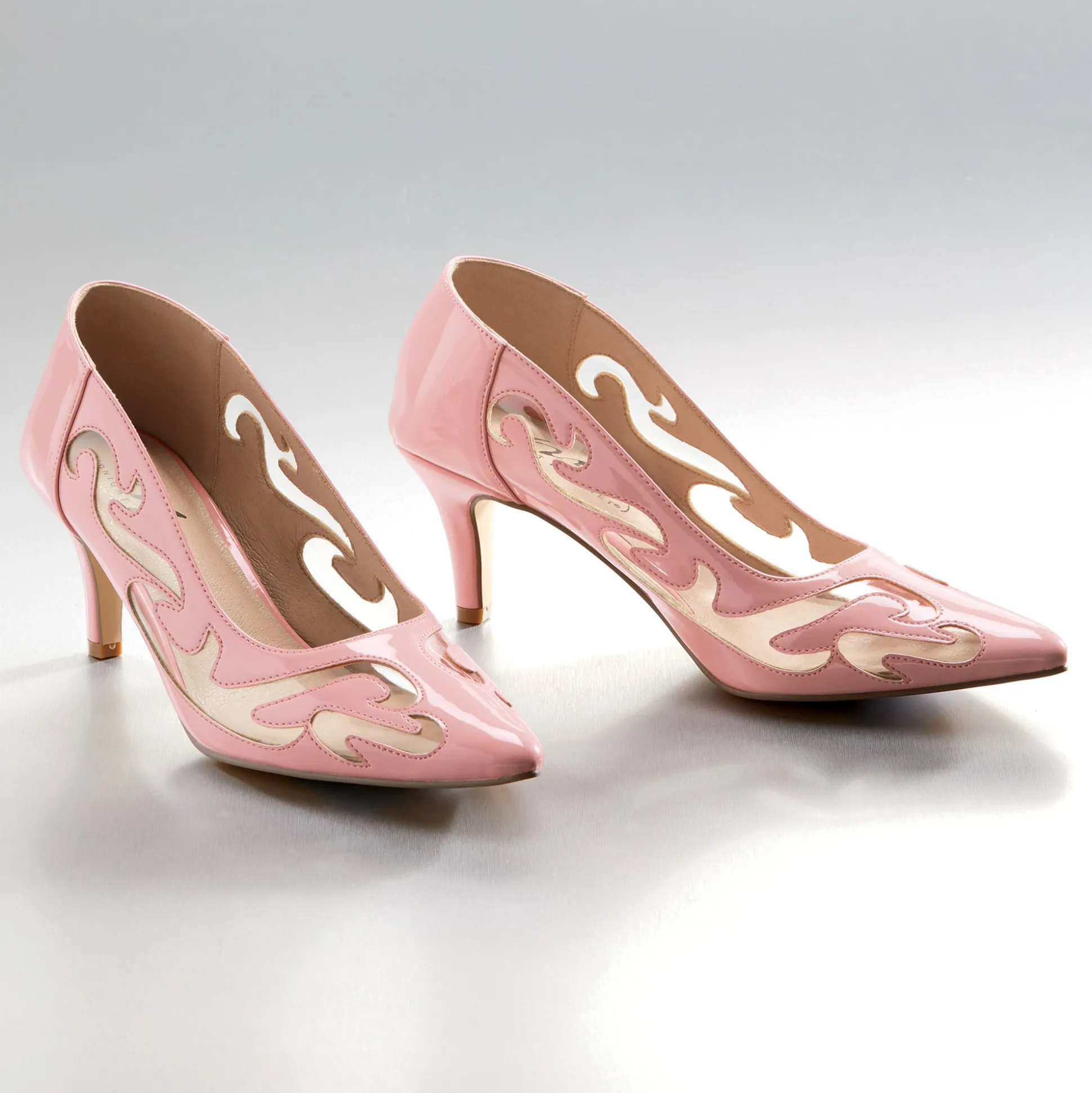 Midnight Velvet Swirl Cutout Pump