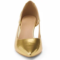 Midnight Velvet Women's Metallic Pump with Cutouts