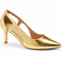 Midnight Velvet Women's Metallic Pump with Cutouts