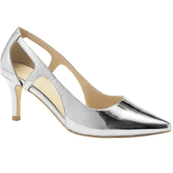 Midnight Velvet Women's Metallic Pump with Cutouts