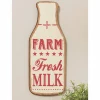 Milk Bottle Burlap Wall Art