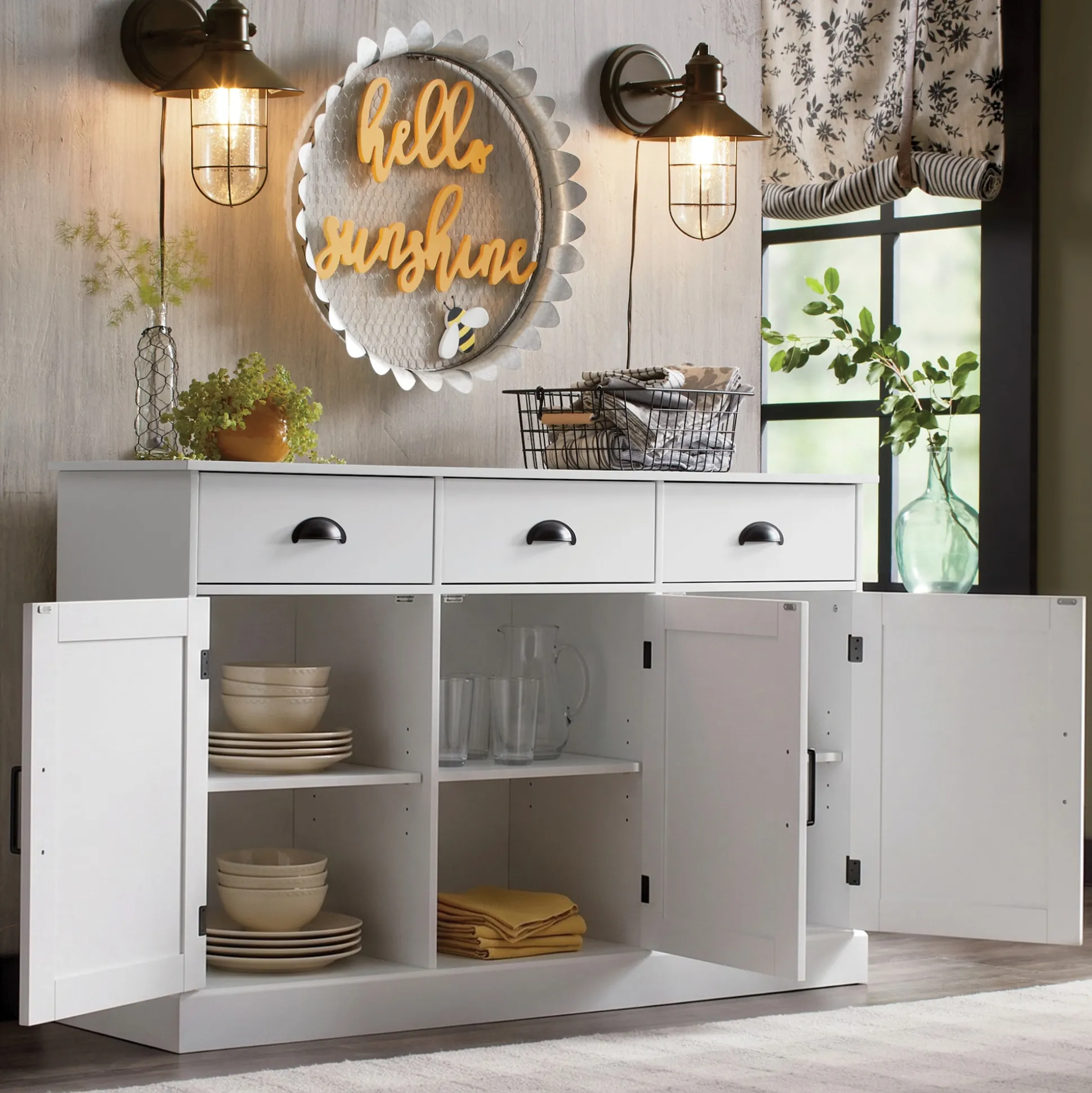 Miller Shaker-Style Sideboard Buffet Cabinet