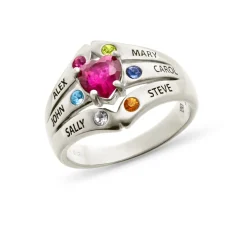 Mom & Family Birthstones Ring