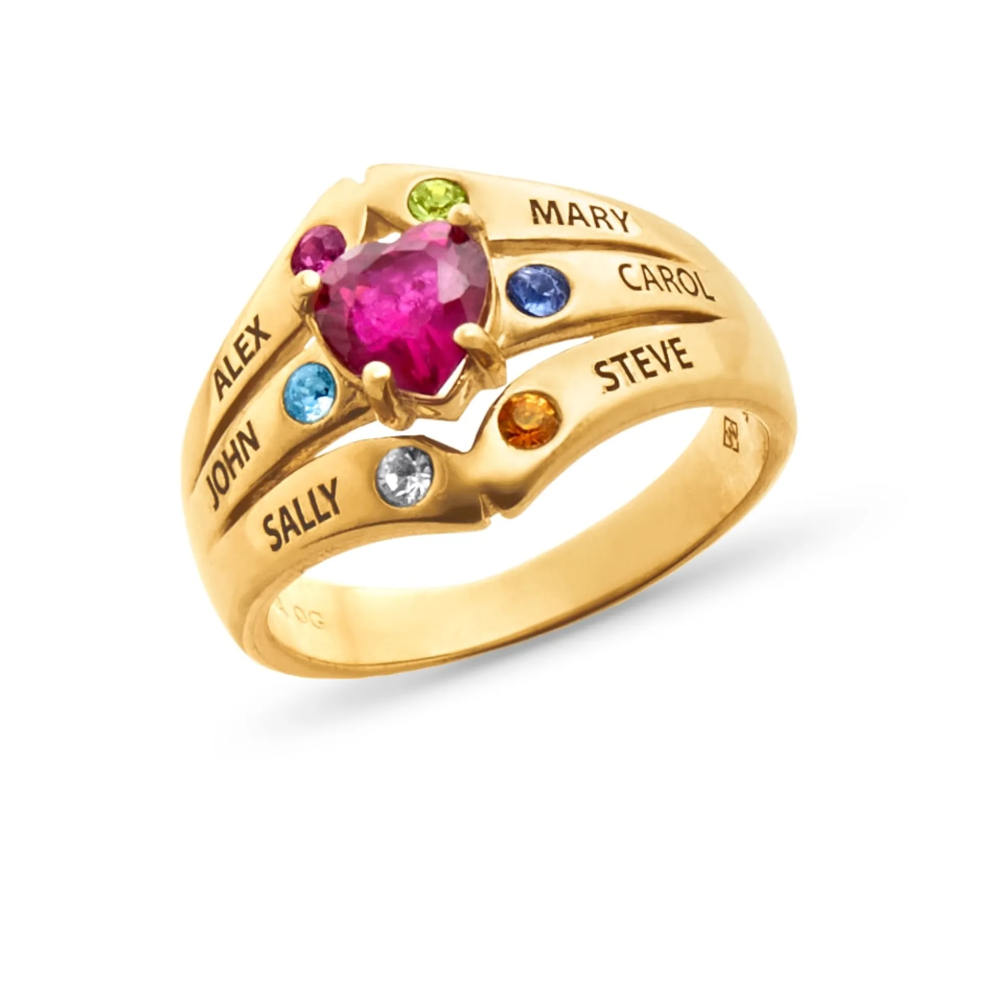 Mom & Family Birthstones Ring