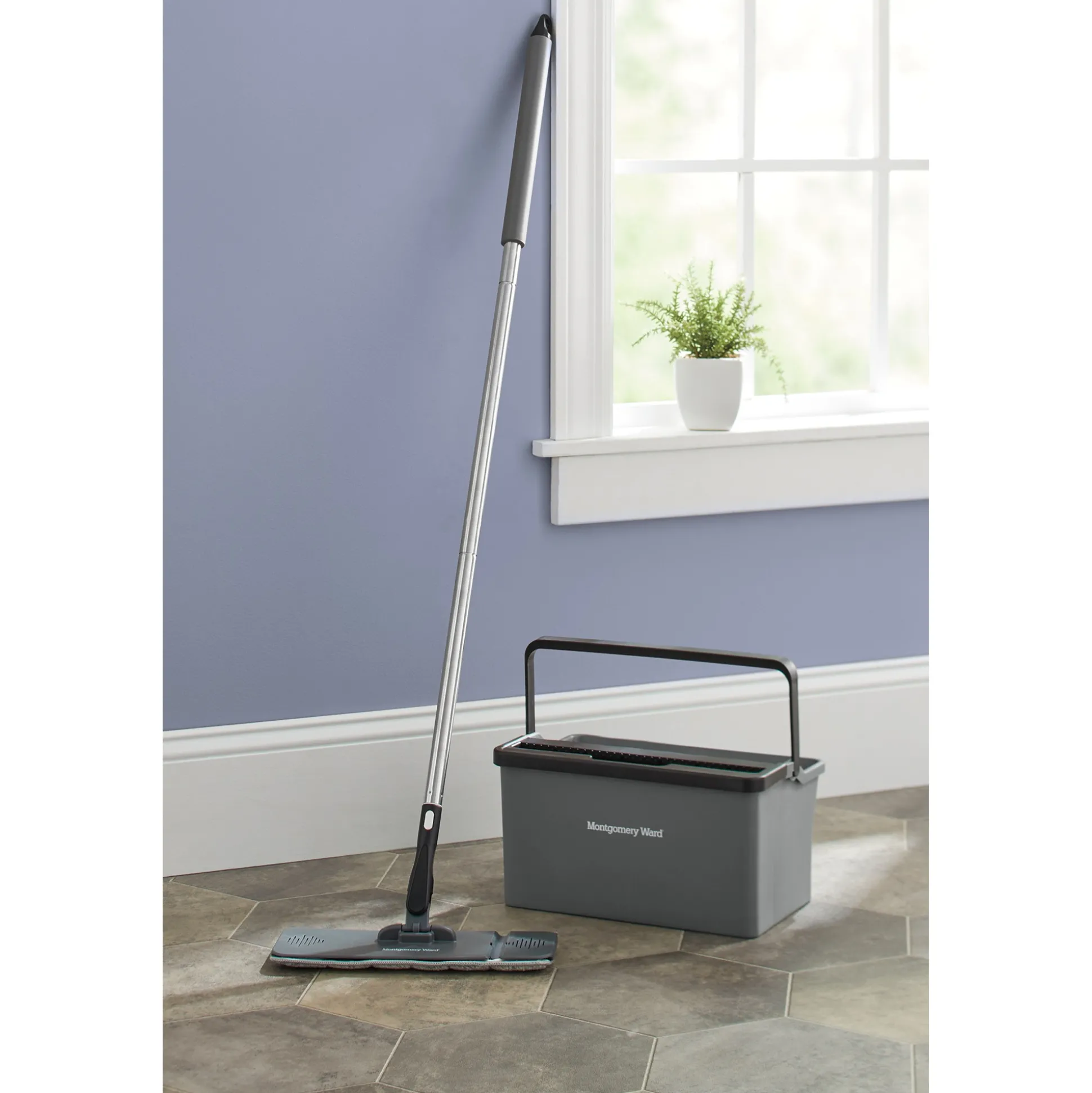 Montgomery Ward Personalized Flat Mop with Squeeze Bucket