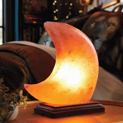 Moon-Shaped Himalayan Salt Lamp