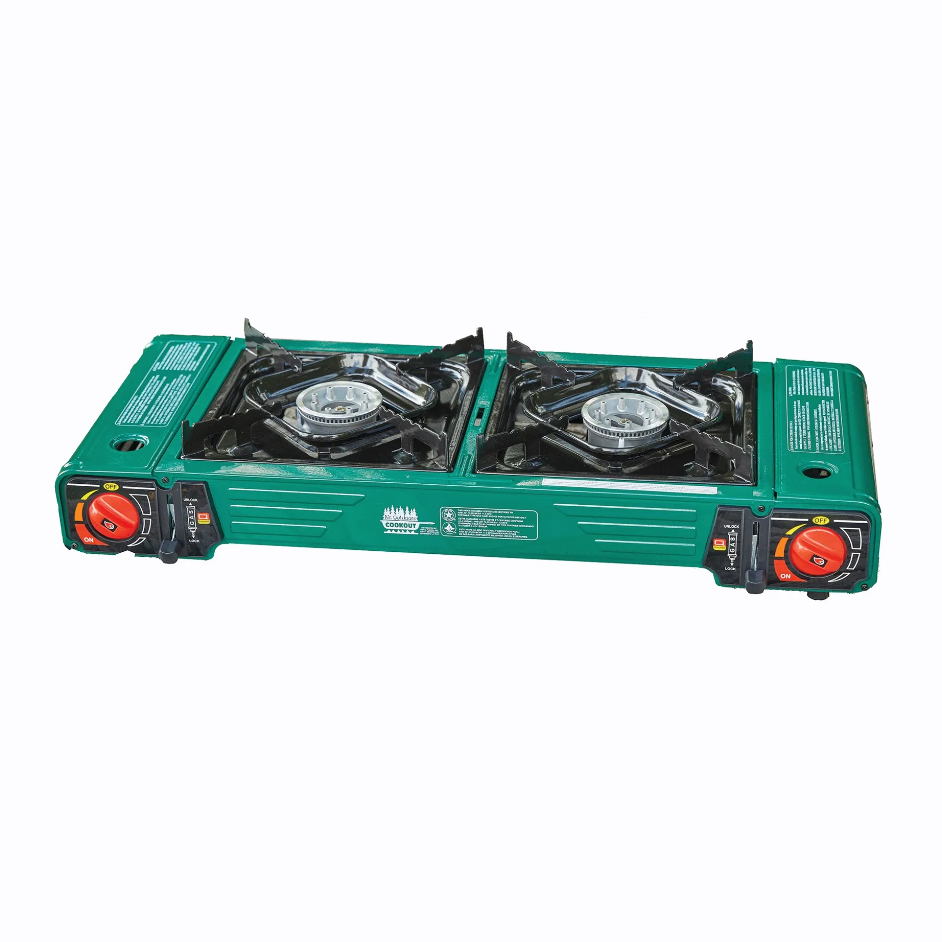 Mr. Outdoors 2-in-1 Double Butane Stove with Griddle