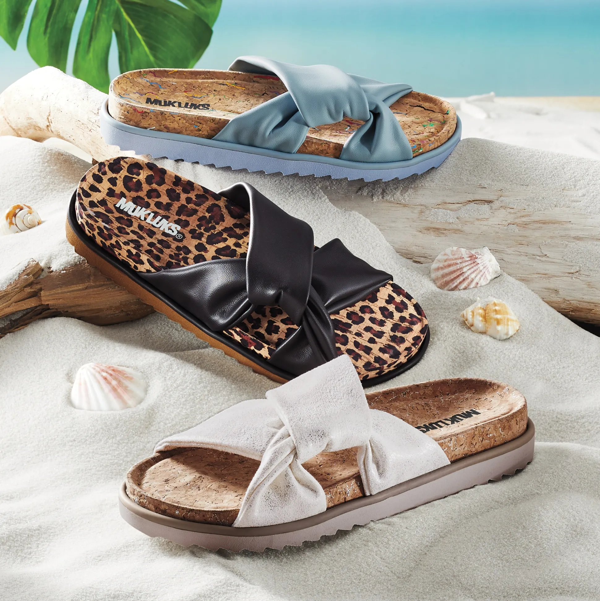 Muk Luks Jasmine Knotted Slide with Memory Foam
