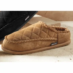 MUK LUKS Men's Pieced Scuff with Faux-Fur Lining