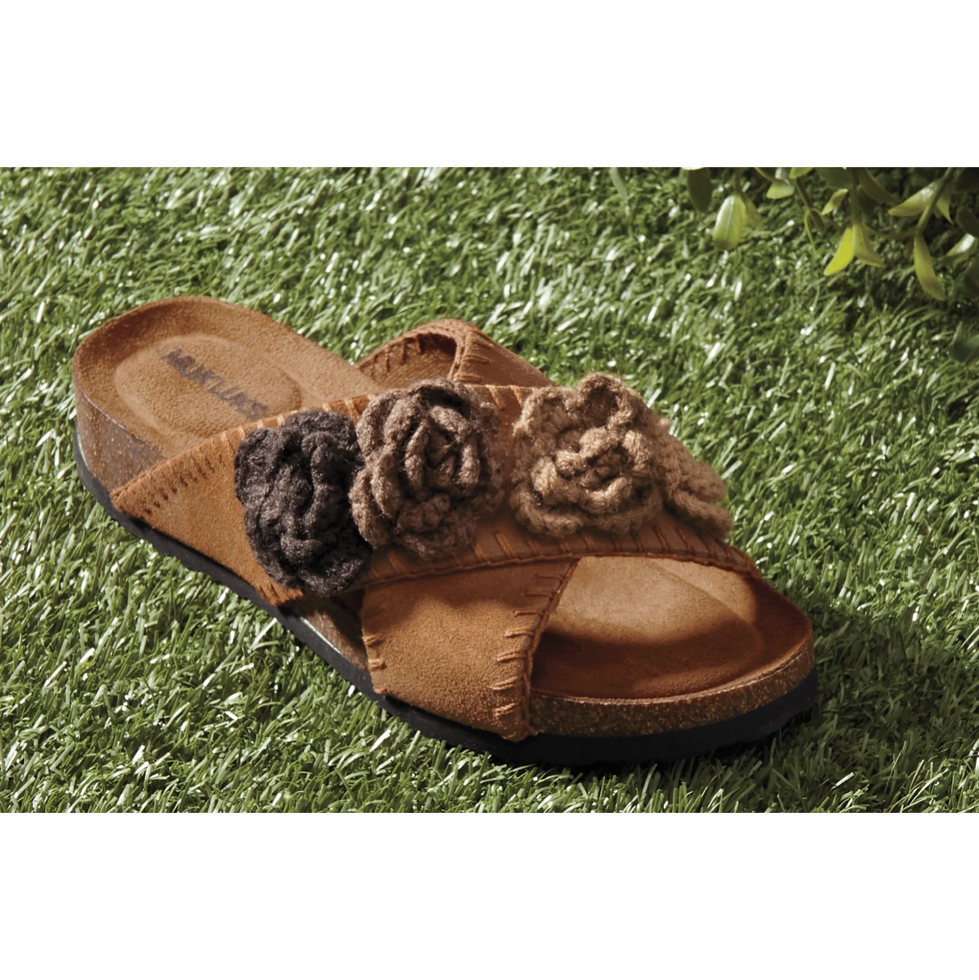 MUK LUKS Penelope Cross Strap Slide