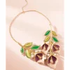 Multicolor Crystal & Faux-Pearl Enamel Floral Jewelry
