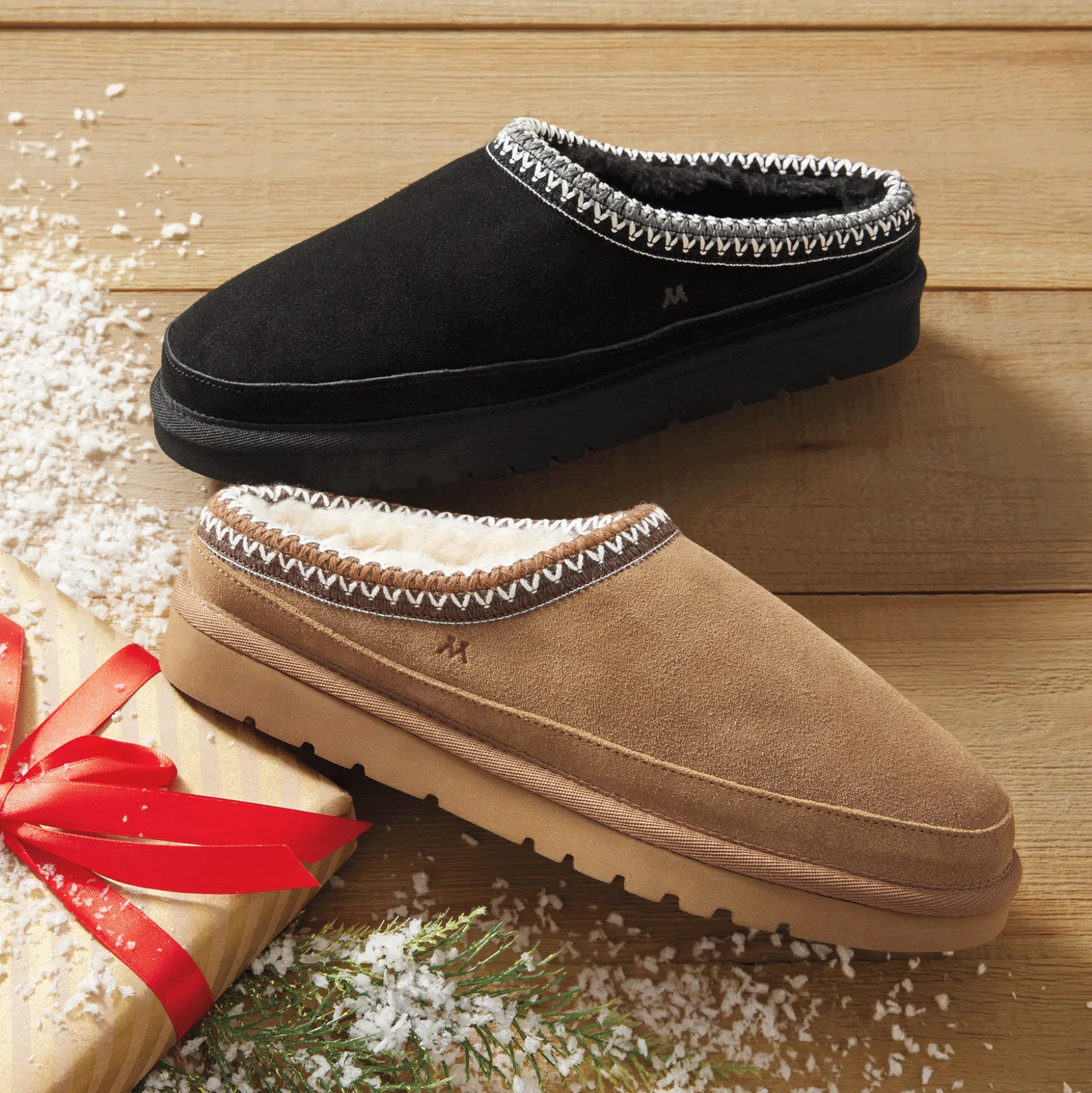 Mykos Men's Jaden Suede Clog with Faux-Fur Lining