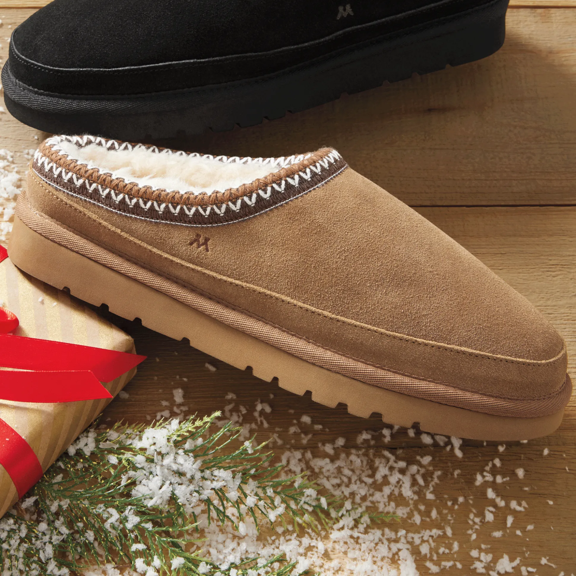 Mykos Men's Jaden Suede Clog with Faux-Fur Lining