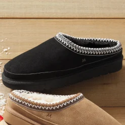 Mykos Men's Jaden Suede Clog with Faux-Fur Lining