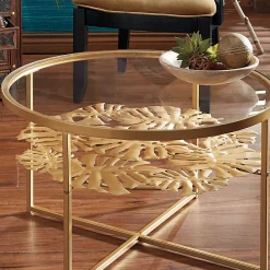 Nature-Inspired Leaf Design Coffee Table