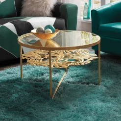 Nature-Inspired Leaf Design Coffee Table
