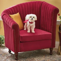 Offset Barrel Chair