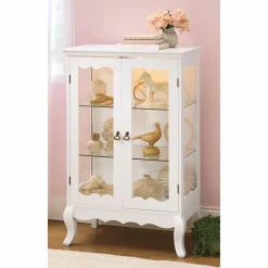 Olivia Scroll Curio Cabinet