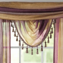 Ombré Tasseled Waterfall Valance