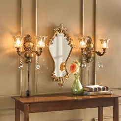 Ophelia Ornate Wall Mirror with Goldtone Frame