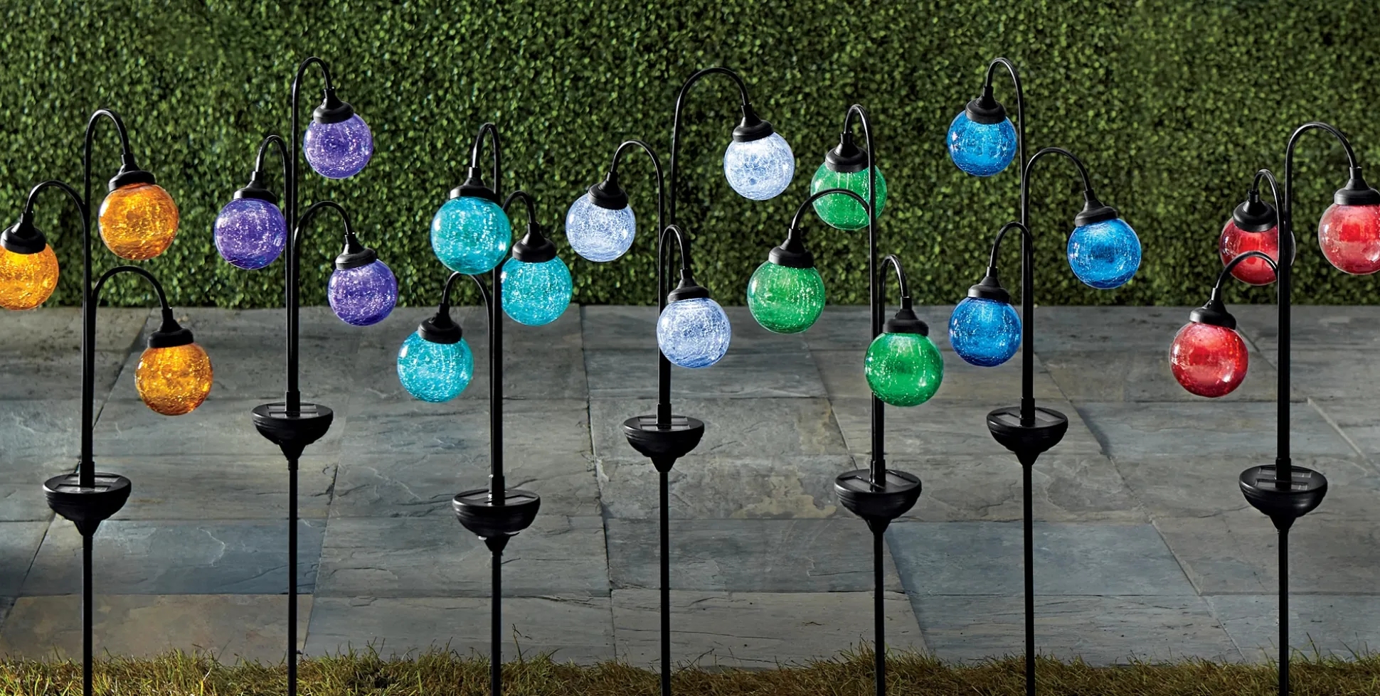 3 Orb Solar Light Stake