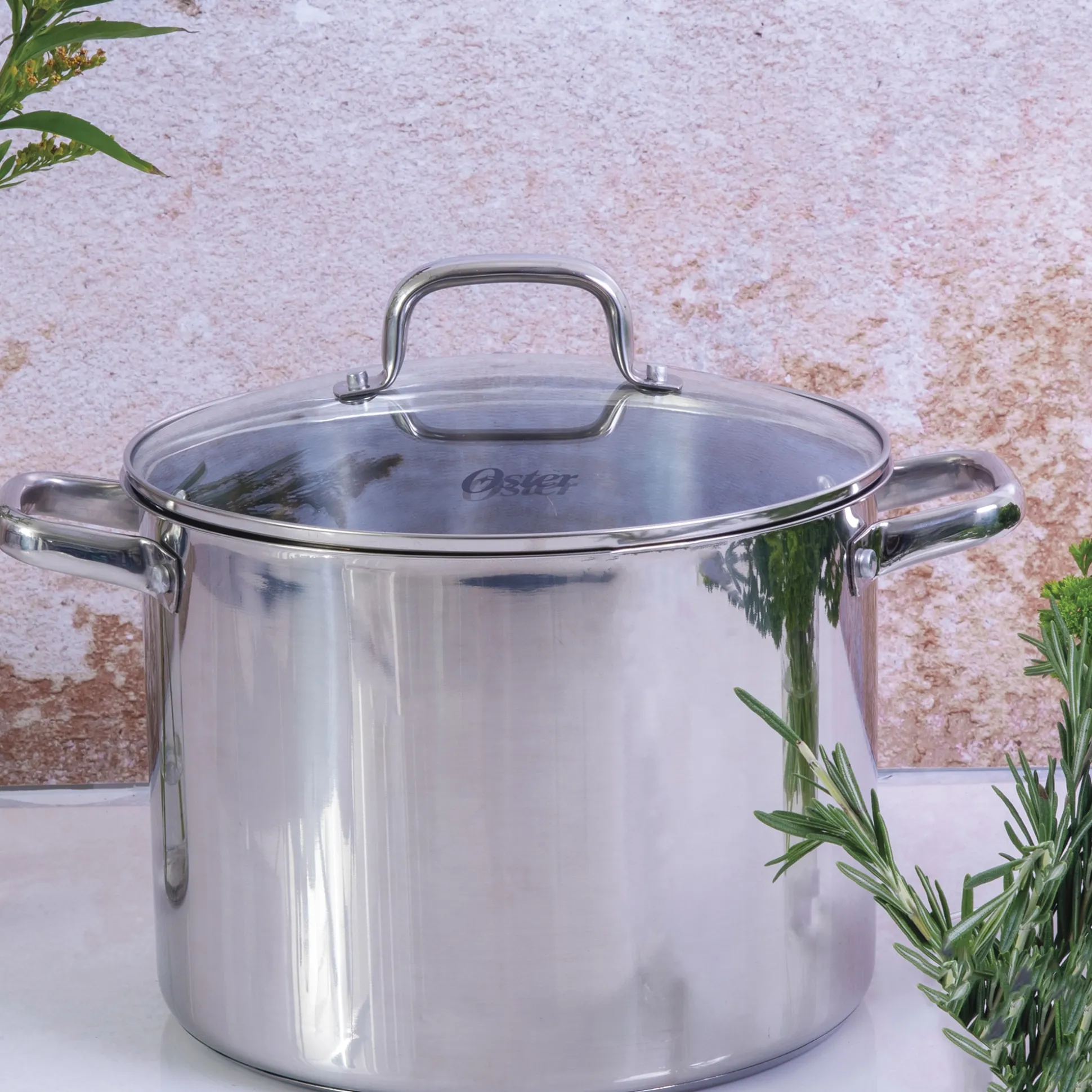 Oster Adenmore 12-Quart Stainless Stock Pot with Lid