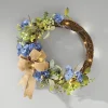 Outdoor Hydrangea and Lavender Semi-Wreath