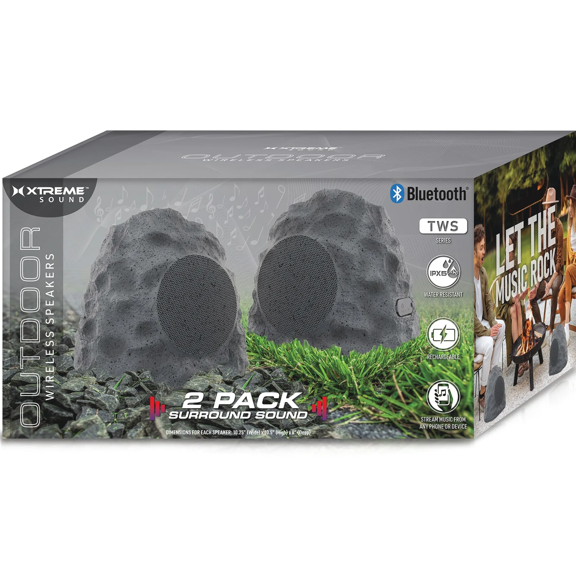 Outdoor Wireless Rock Speakers