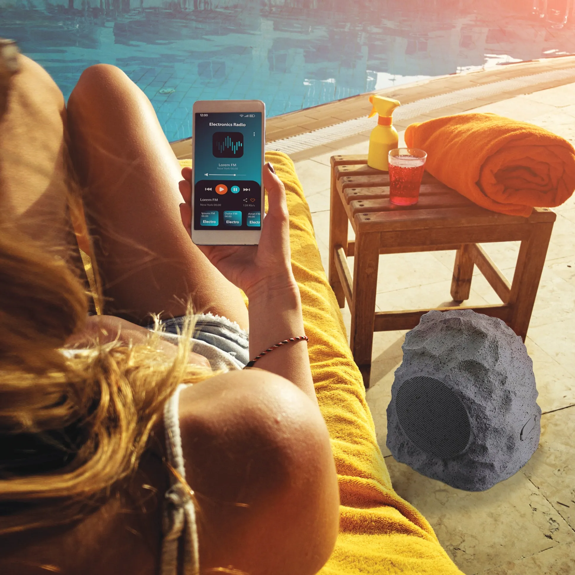Outdoor Wireless Rock Speakers
