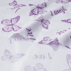 2-Pack Butterfly Sentiments Microfiber Sheet Set
