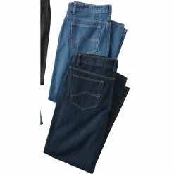 2-Pack Classic Denim Jeans with Zip Fly and 5 Pockets