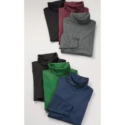 3-Pack Classic Men's Jersey Turtleneck Set