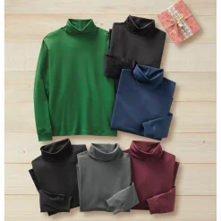 3-Pack Classic Men's Jersey Turtleneck Set
