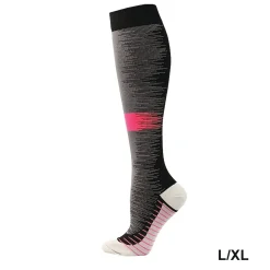 3-Pack Gradient Stripe Compression Socks