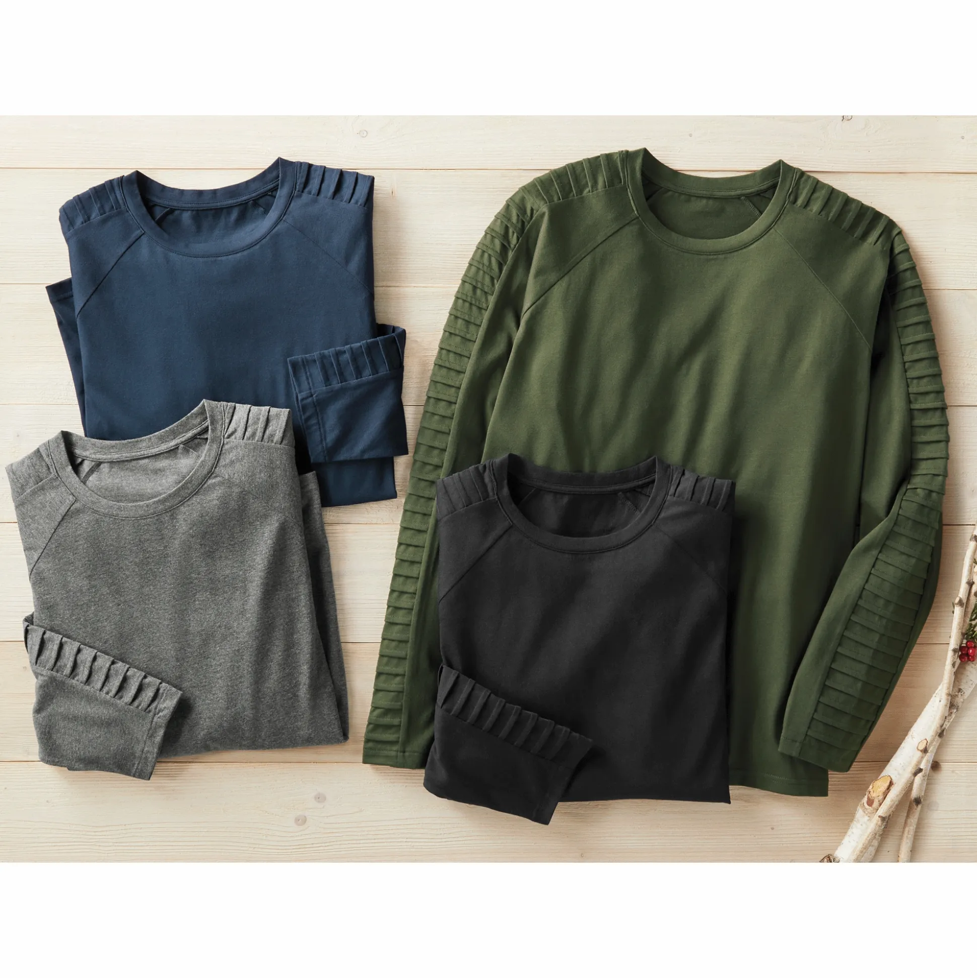 2-Pack Ribbed Long-Sleeve Shirt