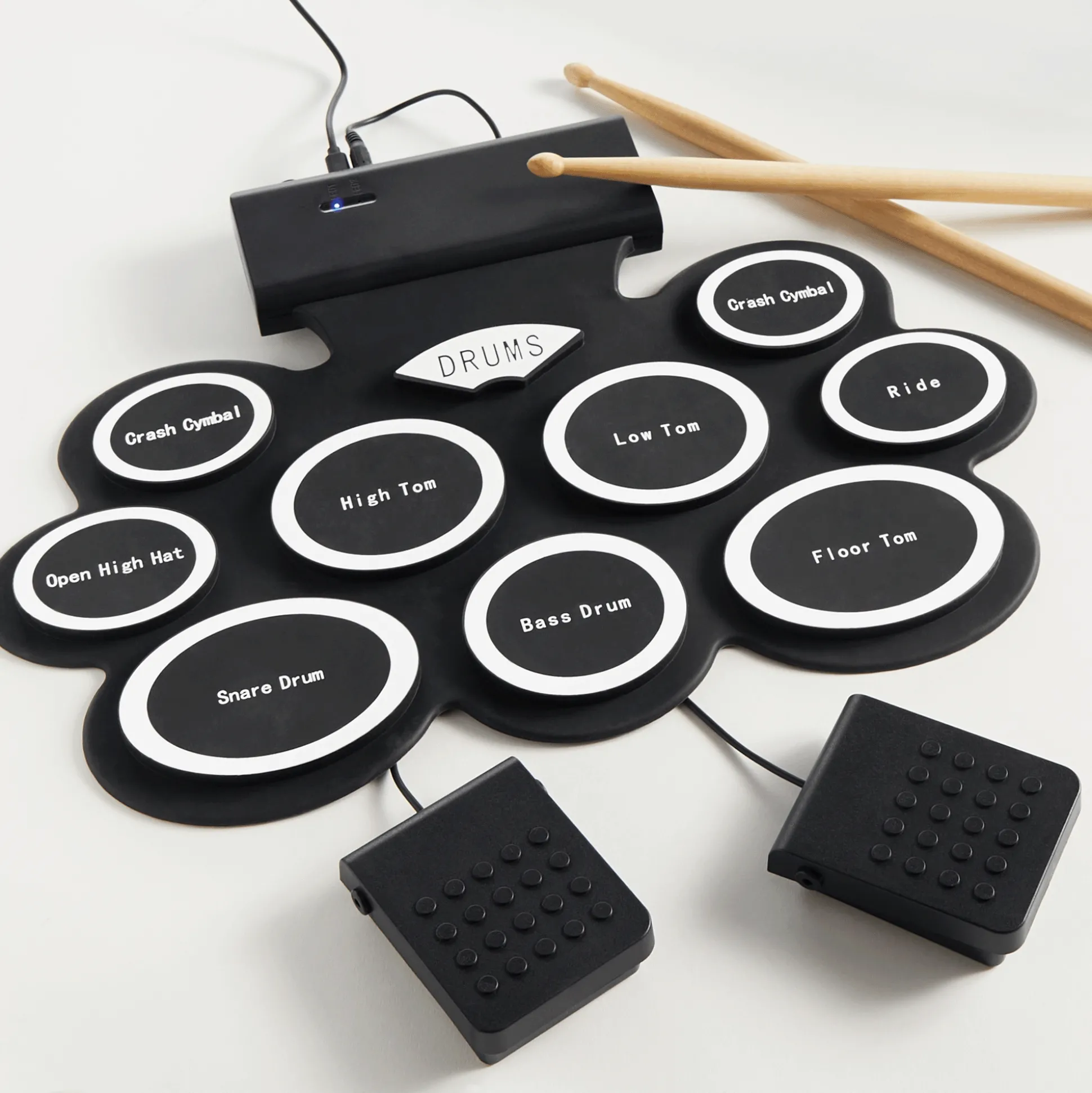 9-Pad Electronic Drum Kit