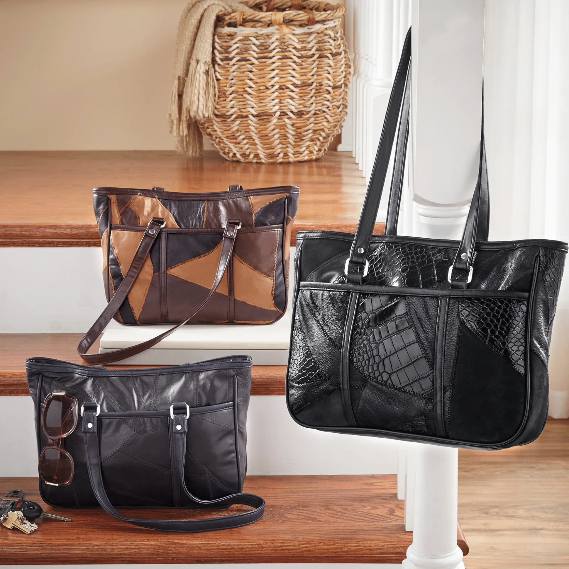 Patched Tote Bag
