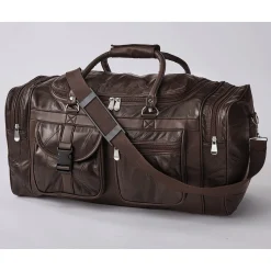 Patch Genuine Leather Duffel Bag