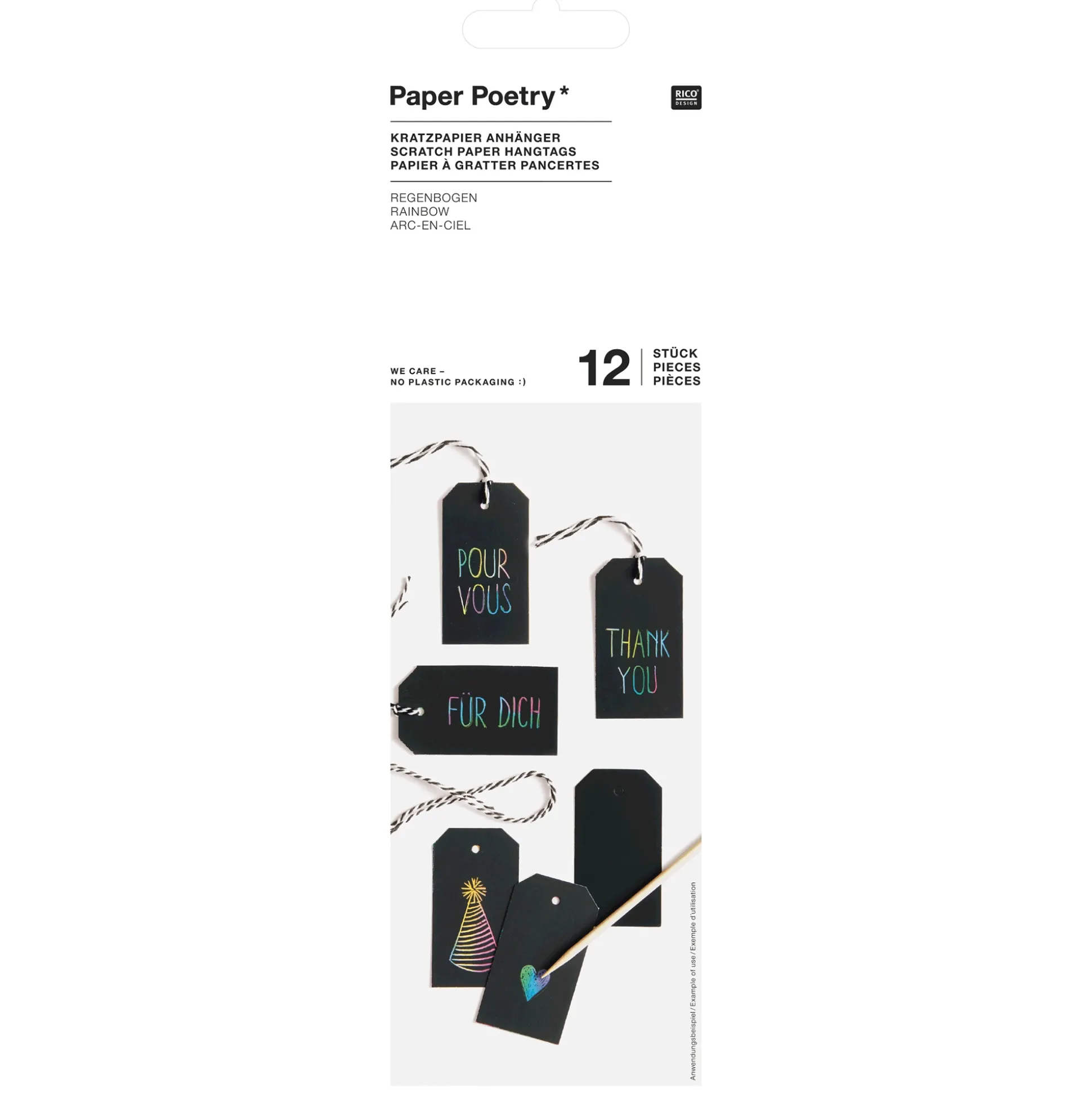 12-pc. Scratch Paper Hangtags Set
