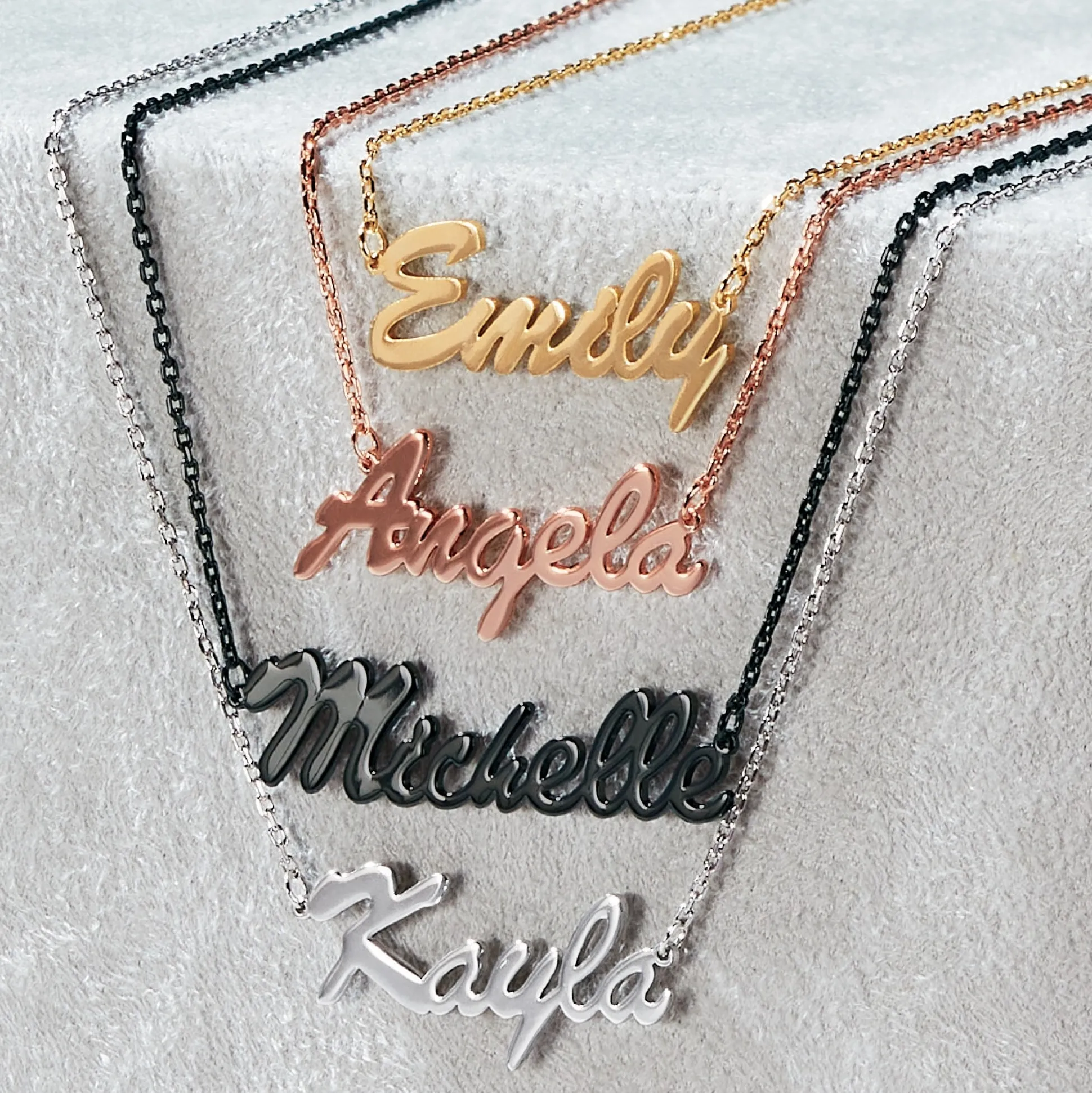 Personalized Colored Stainless Steel Name Jewelry