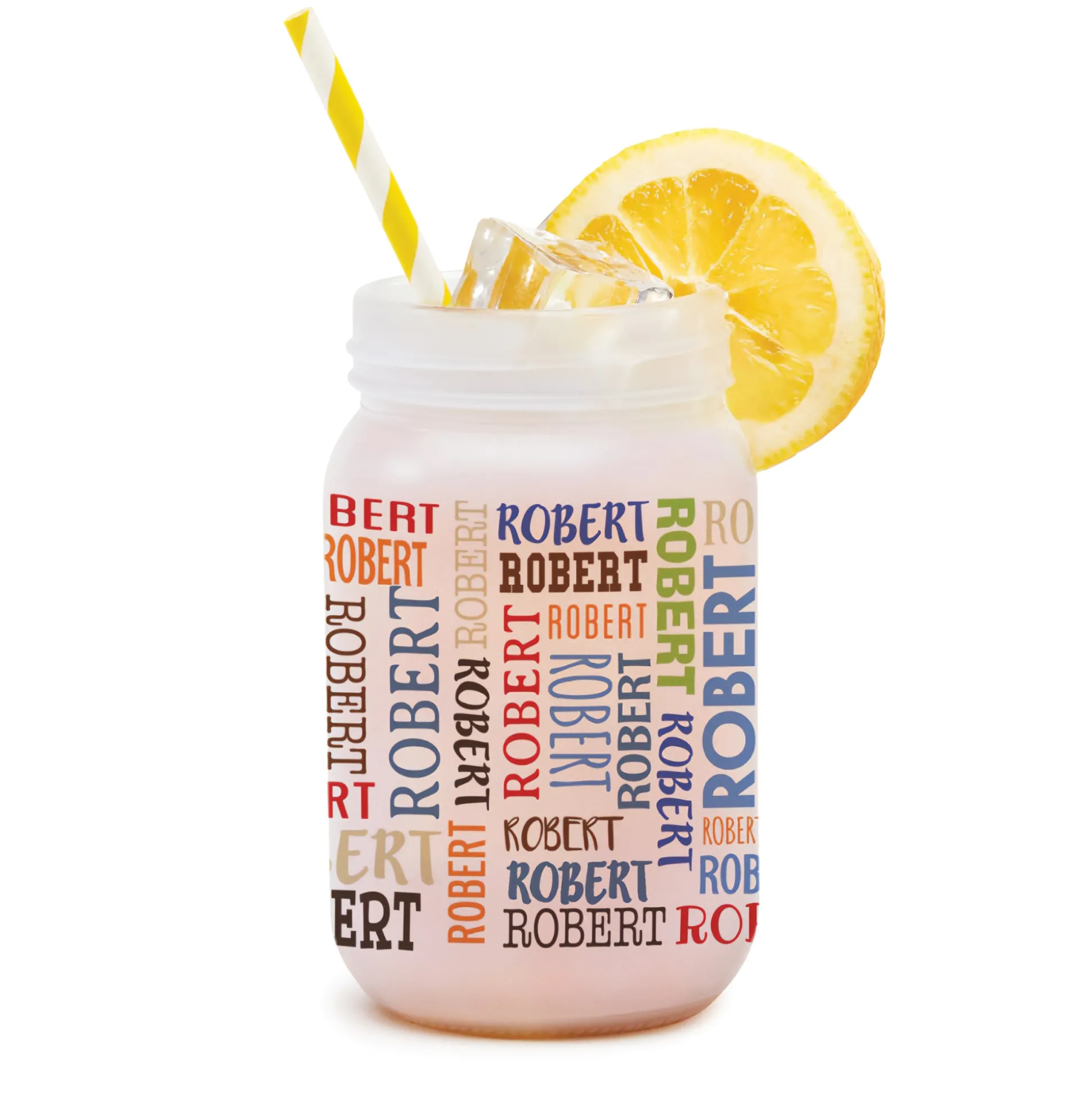 Personalized Frosted Mason Jar